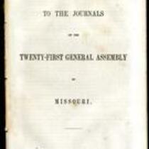 Appendix to the Journals of the Twenty-First General Assembly of Missouri